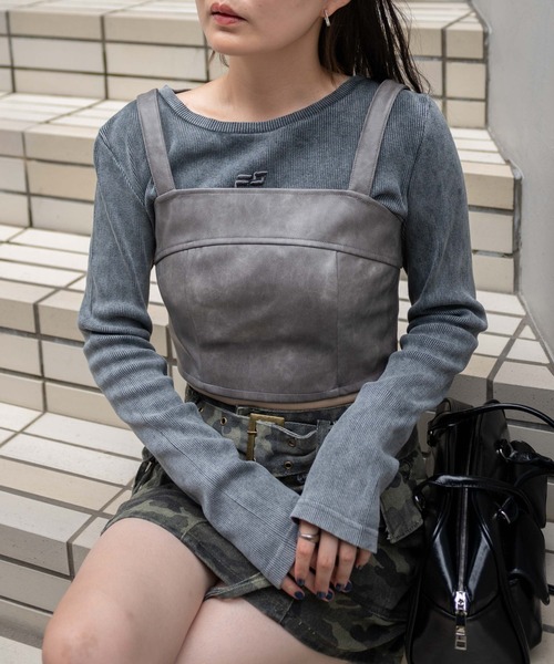 WEGO キャミソール WEGO/フェイクレザービスチェ : ZOZOTOWN