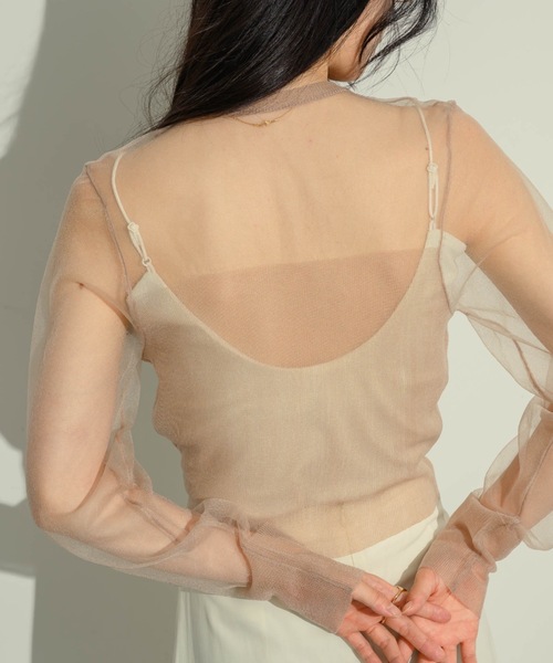 UNDERCOVER 07SS Purple期 コルセット調 カーディガン NEUNA（ヌナ） カーディガン シアーコルセットカーディガン レディース