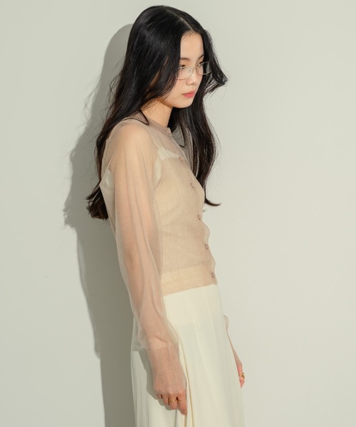 NEUNA カーディガン シアーコルセットカーディガン レディース