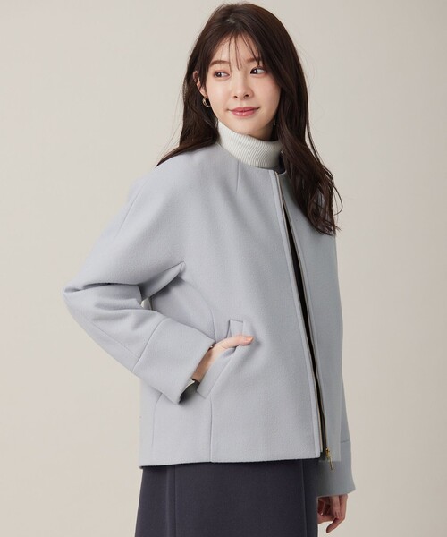 タグ付き新品、未使用any sisコ-ト any SiS ノーカラーコート コート ウールライクドルマンショート