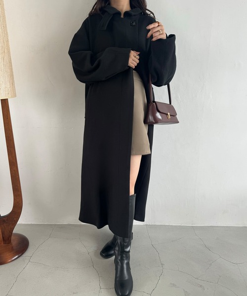 JUNOAH（ジュノア） ステンカラーコート コート オーバーサイズ