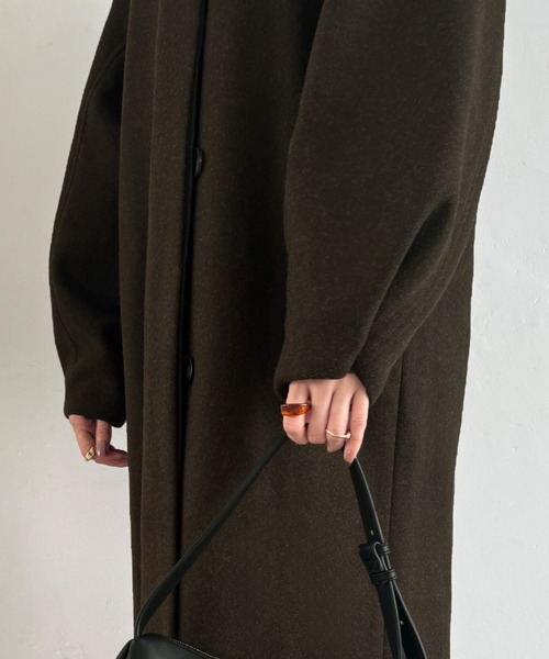 JUNOAH（ジュノア） ステンカラーコート コート オーバーサイズ