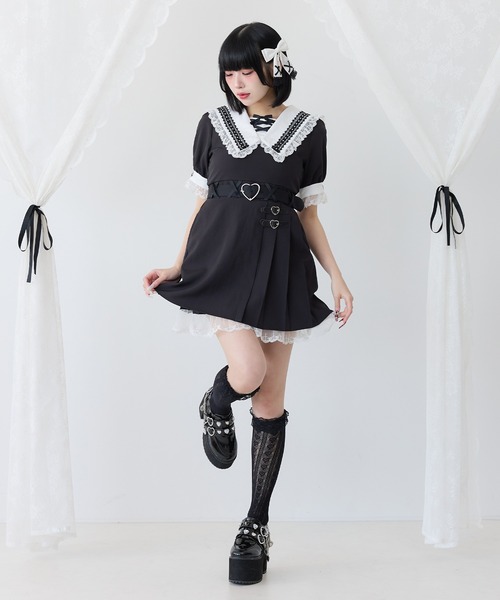 DearMyLove❤︎ワンピース DearMyLove シャツワンピース 別袖付変形セーラーワンピース