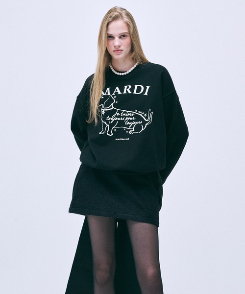 お値下げ Mardi Mercredi スウェットプルオーバー Mardi Mercredi トレーナー スウェット SWEATSHIRT FLOWERMARDI