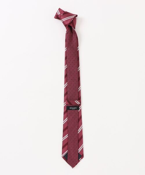 MEN'S BIGI（メンズビギ） ネクタイ シャンブレーストライプ柄シルク