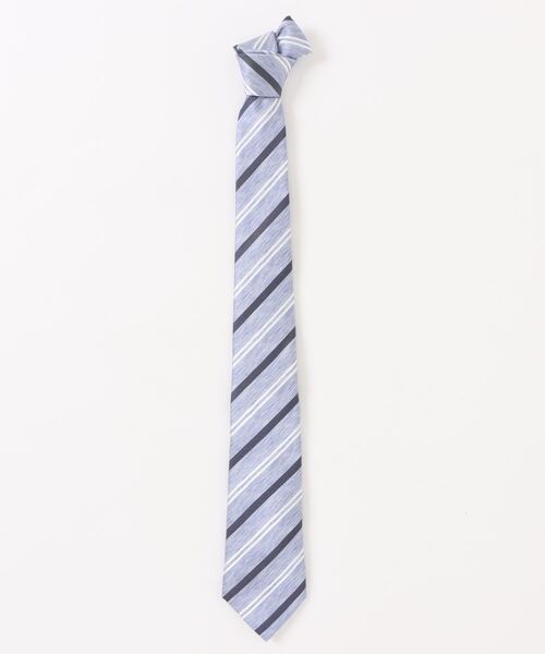 MEN'S BIGI（メンズビギ） ネクタイ シャンブレーストライプ柄シルク