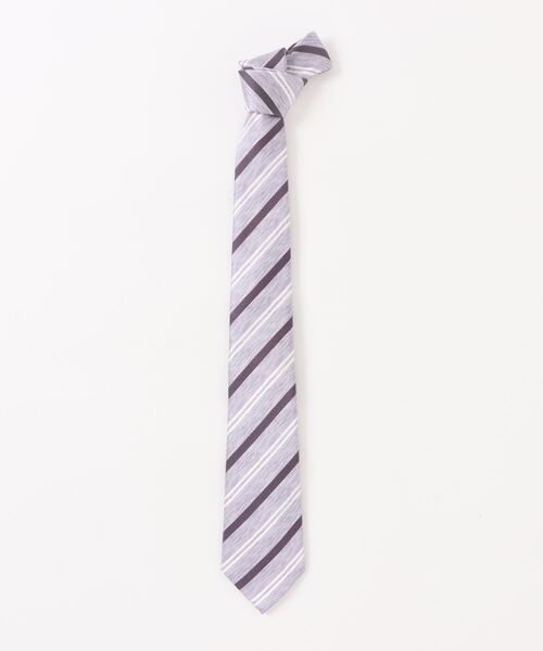 MEN'S BIGI（メンズビギ） ネクタイ シャンブレーストライプ柄シルク