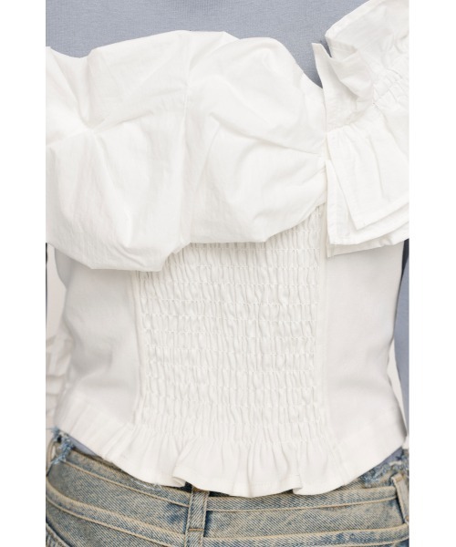 SLY ブラウス シャツ DESIGN SHOULDER CORSET デザイン