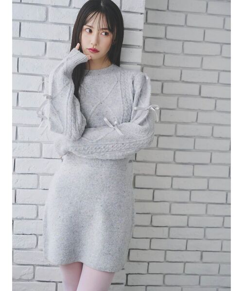 dazzlin（ダズリン） ワンピース 「ZOZOTOWN限定」ケーブル袖リボン