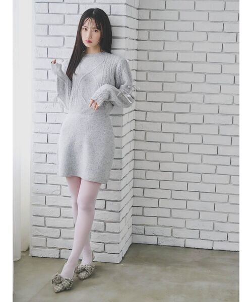 dazzlin（ダズリン） ワンピース 「ZOZOTOWN限定」ケーブル袖リボン