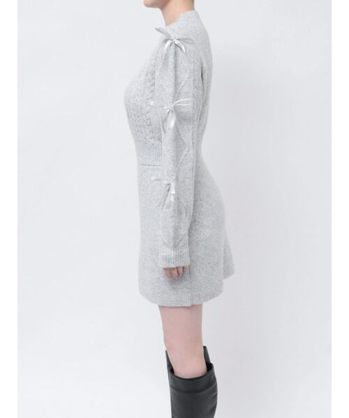 dazzlin ワンピース 「ZOZOTOWN限定」ケーブル袖リボンニット