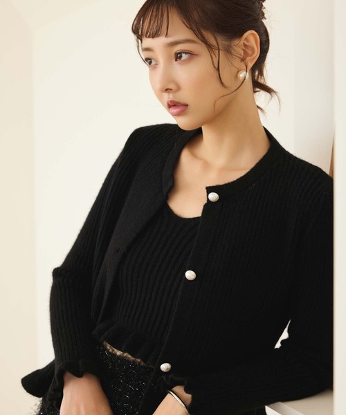 fifth（フィフス） ニット セーター ニットタンクセットパールボタン