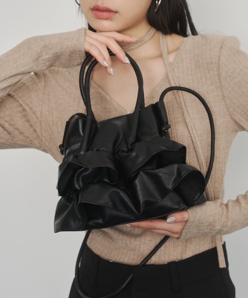 ショルダーバッグ バッグ 2way frill shoulder bag/2wayフリル