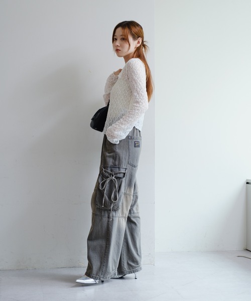 カーゴデニムパンツ/Kastane 新色追加/3サイズ展開/WEB限定サイズ】カーゴデニムパンツ