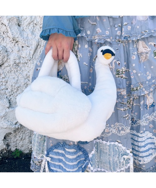 PINK HOUSE（ピンクハウス） トートバッグ SWAN LAKE ぬいぐるみバッグ