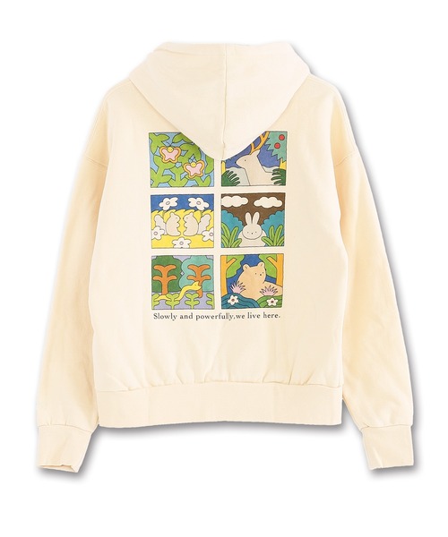 パーカー 「復刻」”NATURE” hakowasa 裏起毛パーカー レディース メンズ