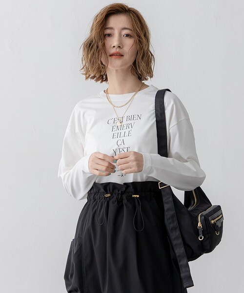 【洗える】レタープリント ロンTEE 洗える】レタープリント ロンTEE / 23区 | ファッション通販
