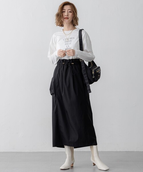 23区 tシャツ 「洗える」レタープリント ロンTEE レディース