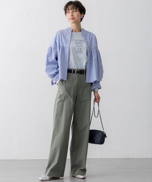 23区 tシャツ 「洗える」レタープリント ロンTEE レディース
