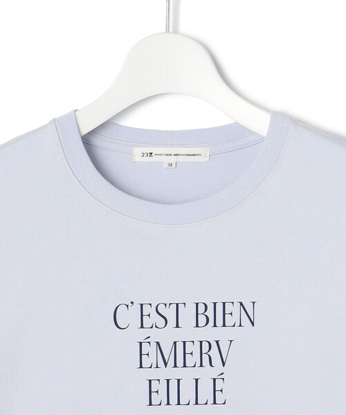 tシャツ 「洗える」レタープリント ロンTEE レディース 23区 tシャツ 「洗える」レタープリント ロンTEE レディース