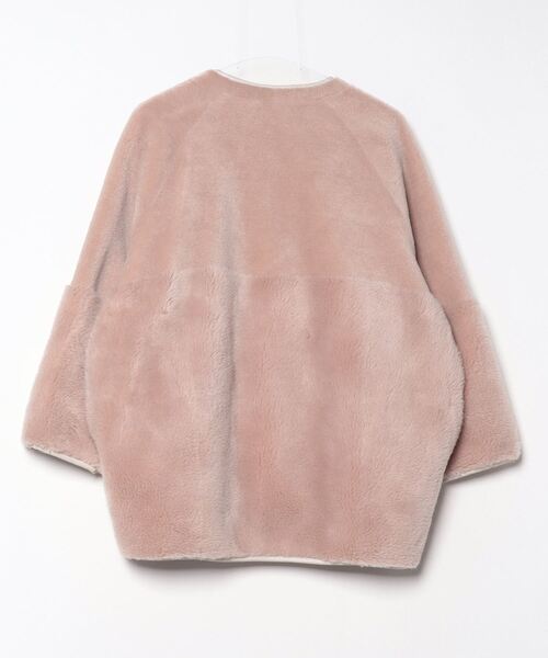 ELENDEEK（エレンディーク） ノーカラーコート FREE ピンク レディース