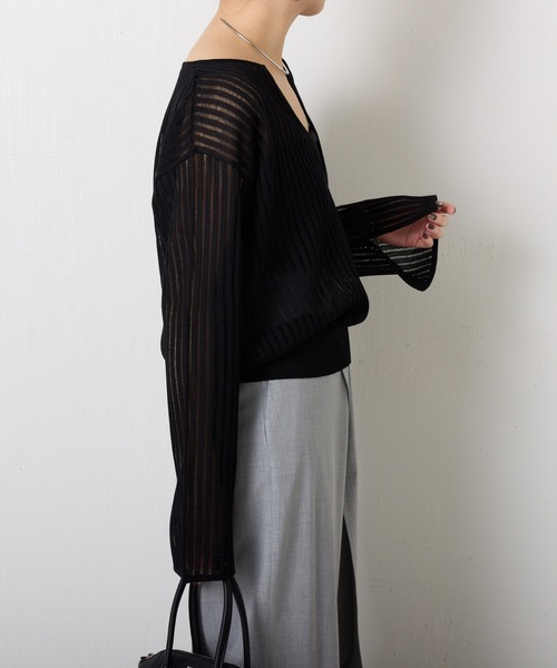 新品 COLLAGE GALLARDA GALANTE ハリヌキキーネックニット COLLAGE GALLARDAGALANTE｜ハリヌキキーネックニット | Rakuten