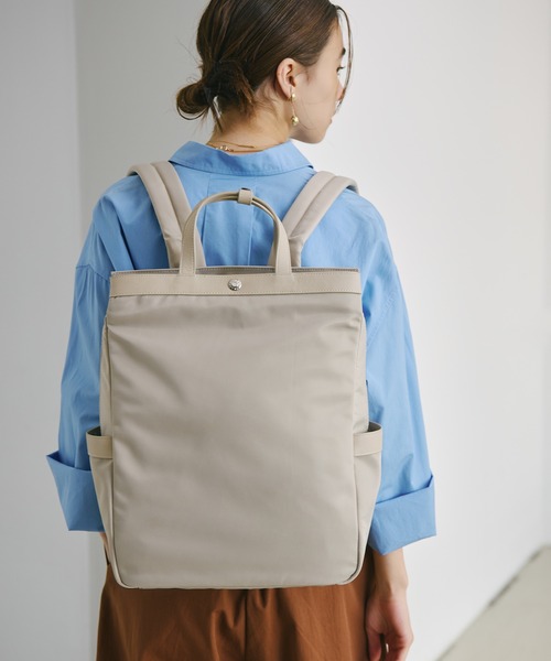 【美品】breath topkapi 2way レザーリュック トートバッグ Breath TOPKAPI】防水ナイロン レザーコンビ PC対応 トート
