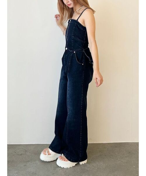 CALNAMUR（カルナムール） オールインワン BACK RIBBON DENIM ALL IN