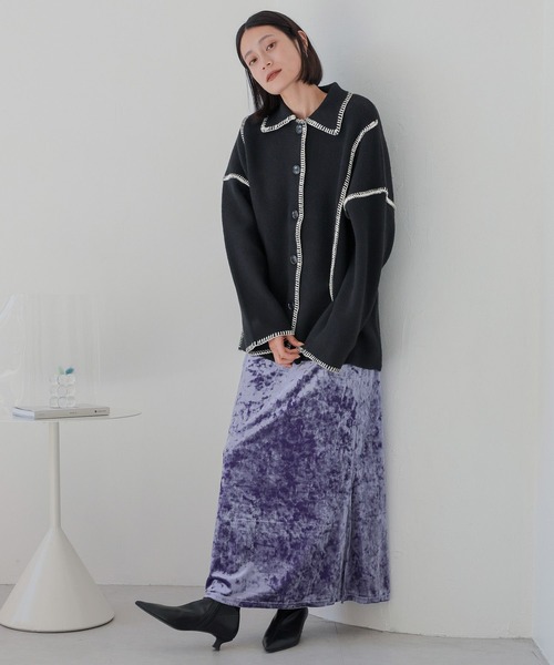 「LOWRYS FARM」 タイトスカート FREE グレー レディース_画像4