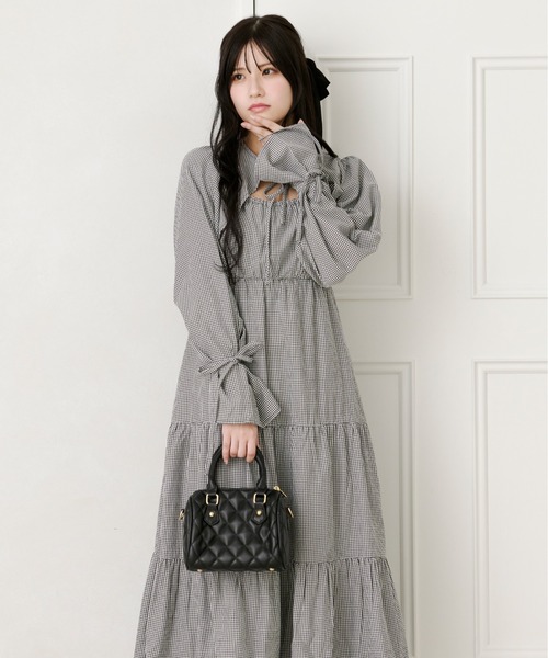 8月2日までタイムセール amerge ワンピース apres jour ワンピース ギンガムティアードワンピース