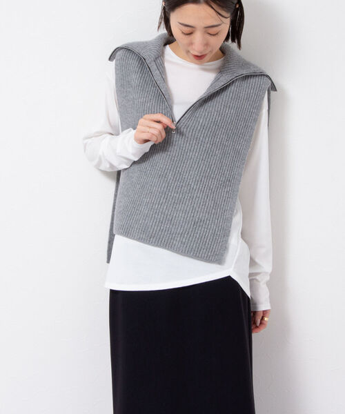 NOLLEY'S（ノーリーズ） ニットベスト FREE グレー レディース