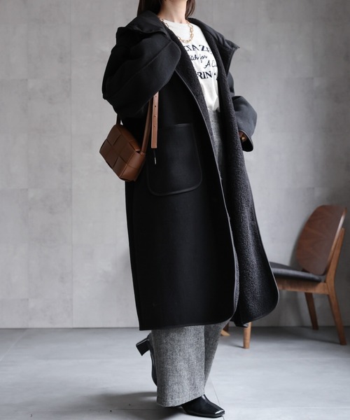 「CREARE -LINO-」 コート FREE チャコール レディース_画像3