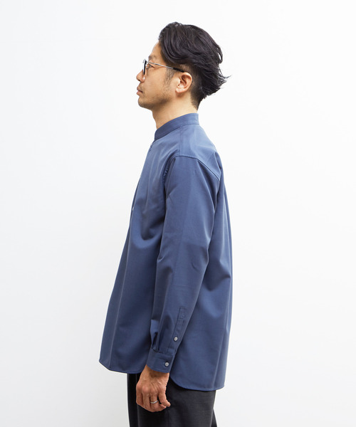 MEN'S MELROSE シャツ TWトロピカルスタンドカラーオーバーシャツ