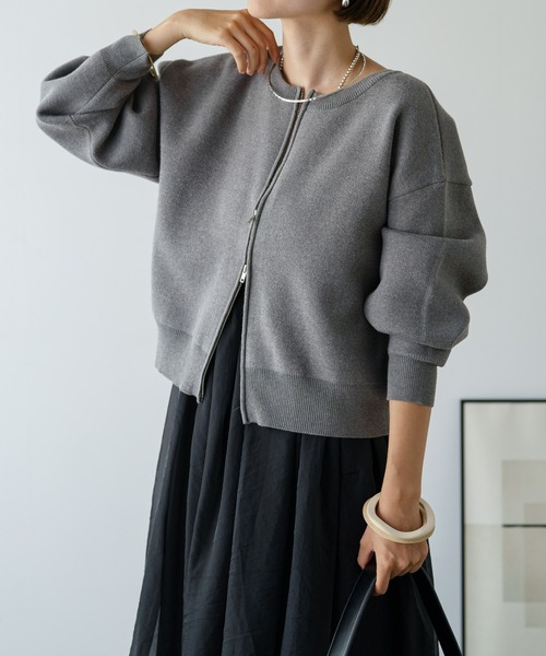 Omekashi 「Omekashi」 ジップアップブルゾン FREE グレー レディース