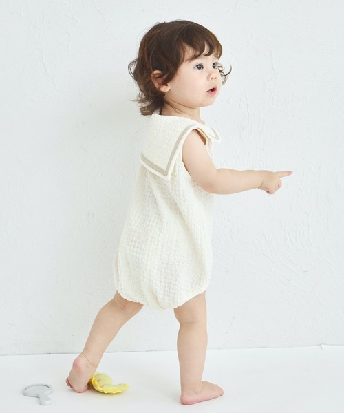 BEEDEN ベージュ　ロンパース ロンパース・カバーオール (ベージュ) ｜ベビー服（新生児服