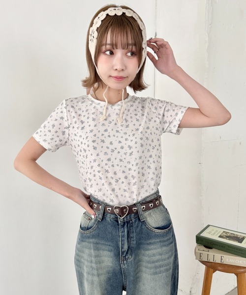 SOLLON. ヘアバンド クロシェ編みフラワーヘッドバンド