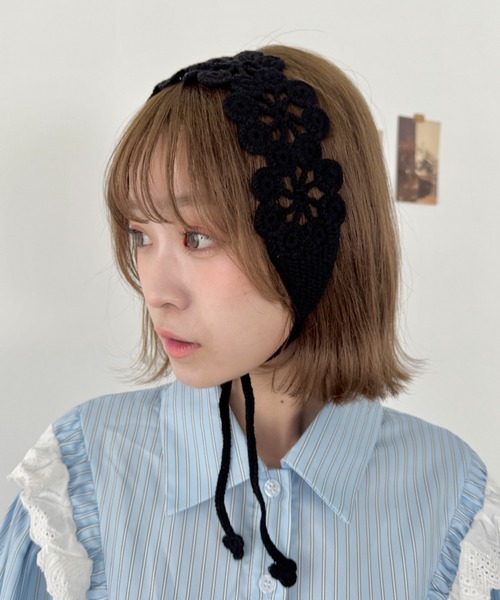 LUDLOW 黒 ベルベット ヘアバンド ベルベット パデッド ワイド ヘッドバンド | THE HAIR BAR TOKYO