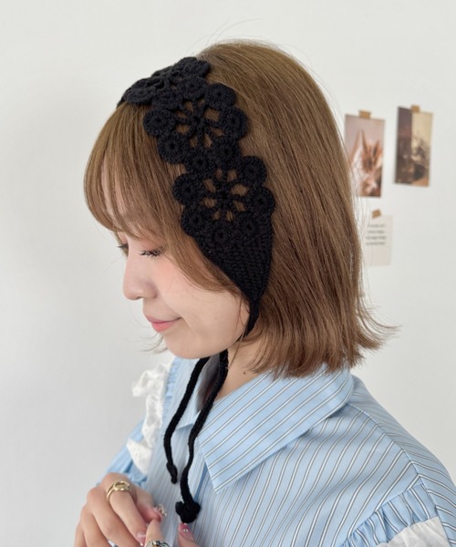 LUDLOW 黒 ベルベット ヘアバンド HB_016— LUDLOW STORE