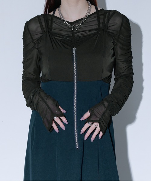 Ellno de Mavie ラッフルデザインシアーワンピース ラッフルシアーパンツ（その他パンツ）｜Ellno de Mavie