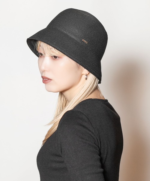 CA4LAフェルト リボン付きキャスケット サイズ調整可能 ライナー付き