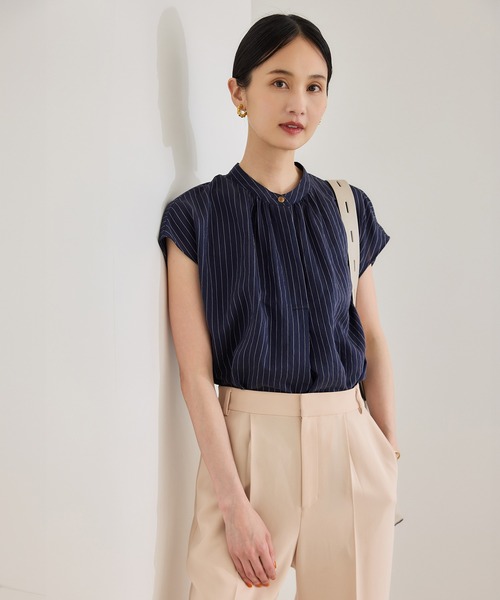 ROPE'（ロペ） ブラウス シャツ 「洗える」キュプラシルク フレンチ
