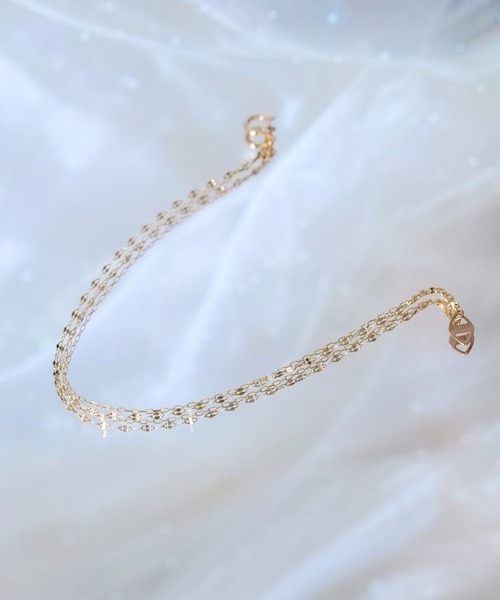 JUPITER ブレスレット 「K10」2連チェーンブレスレット「動画あり