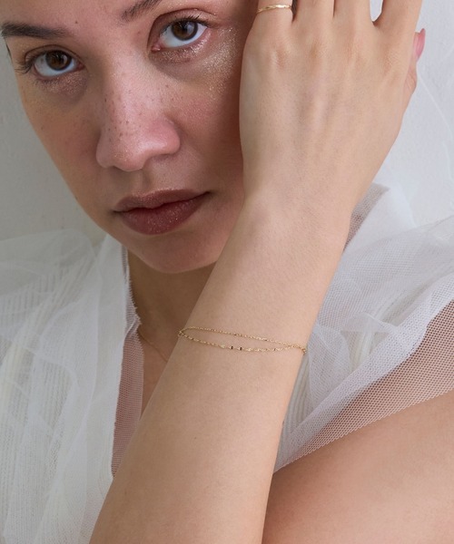 JUPITER ブレスレット 「K10」2連チェーンブレスレット「動画あり