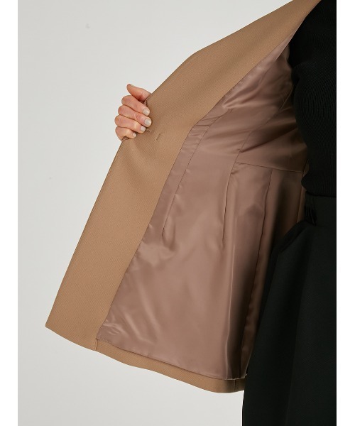 【ワケあり新品未使用品】セルフォード　ノーカラージャケット（キャメル） CELFORD 「CELFORD」 ノーカラージャケット 36 キャメル