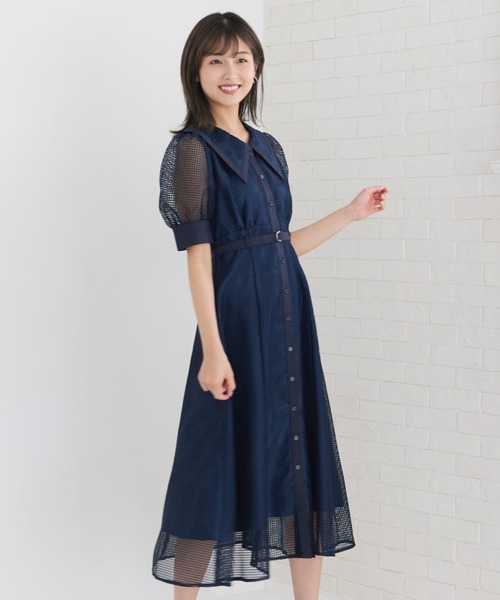 Rossa ワンピース 新品同様 ビッグカラースクエアレースワンピース（ワンピース）｜REDYAZEL