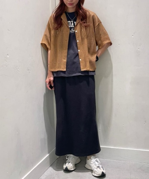 ライトオン襟ワイヤー入りゆったりシャツ Right-on（ライトオン） ブラウス シャツ 「HONEYSUCKLE ROSE
