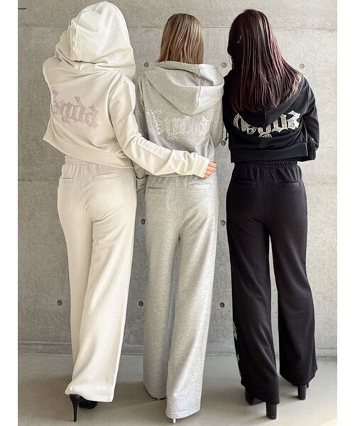 GYDA セットアップ GYDA（ジェイダ） スウェットパンツ ジャージ GYDAラメフレアパンツ