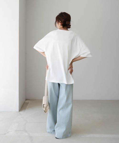 BAB tシャツ フォトプリントカラーロゴ半袖Tシャツ レディース