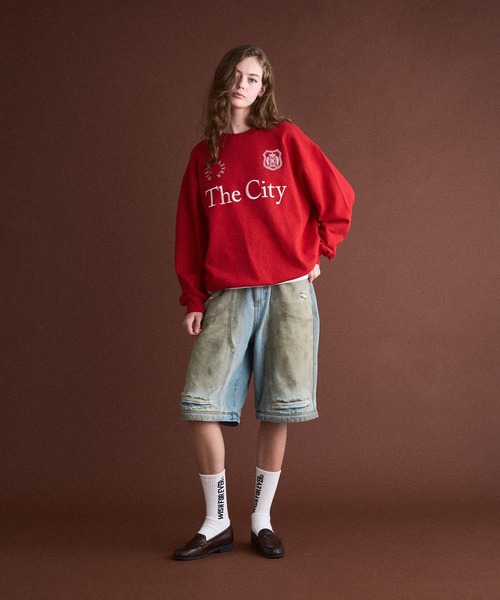「WISH FOR EVER」 スウェットカットソー SMALL ネイビー メンズ