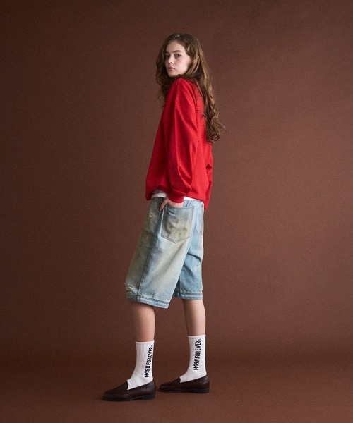 「WISH FOR EVER」 スウェットカットソー SMALL ネイビー メンズ